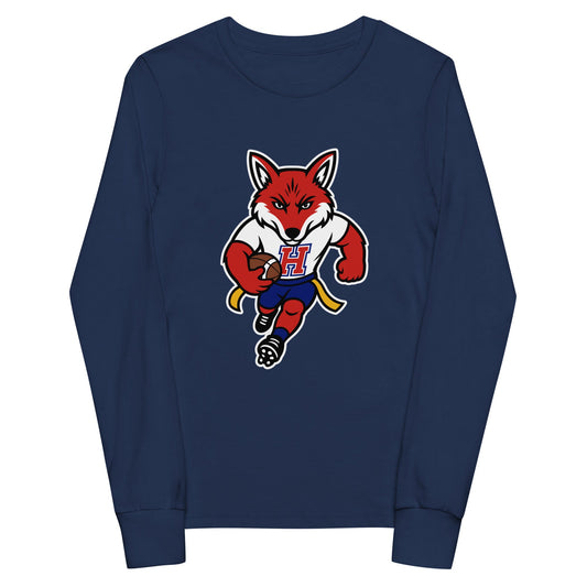Performance | Youth Long Sleeve T-Shirt | Hornell Flag Football | Mascot Logo