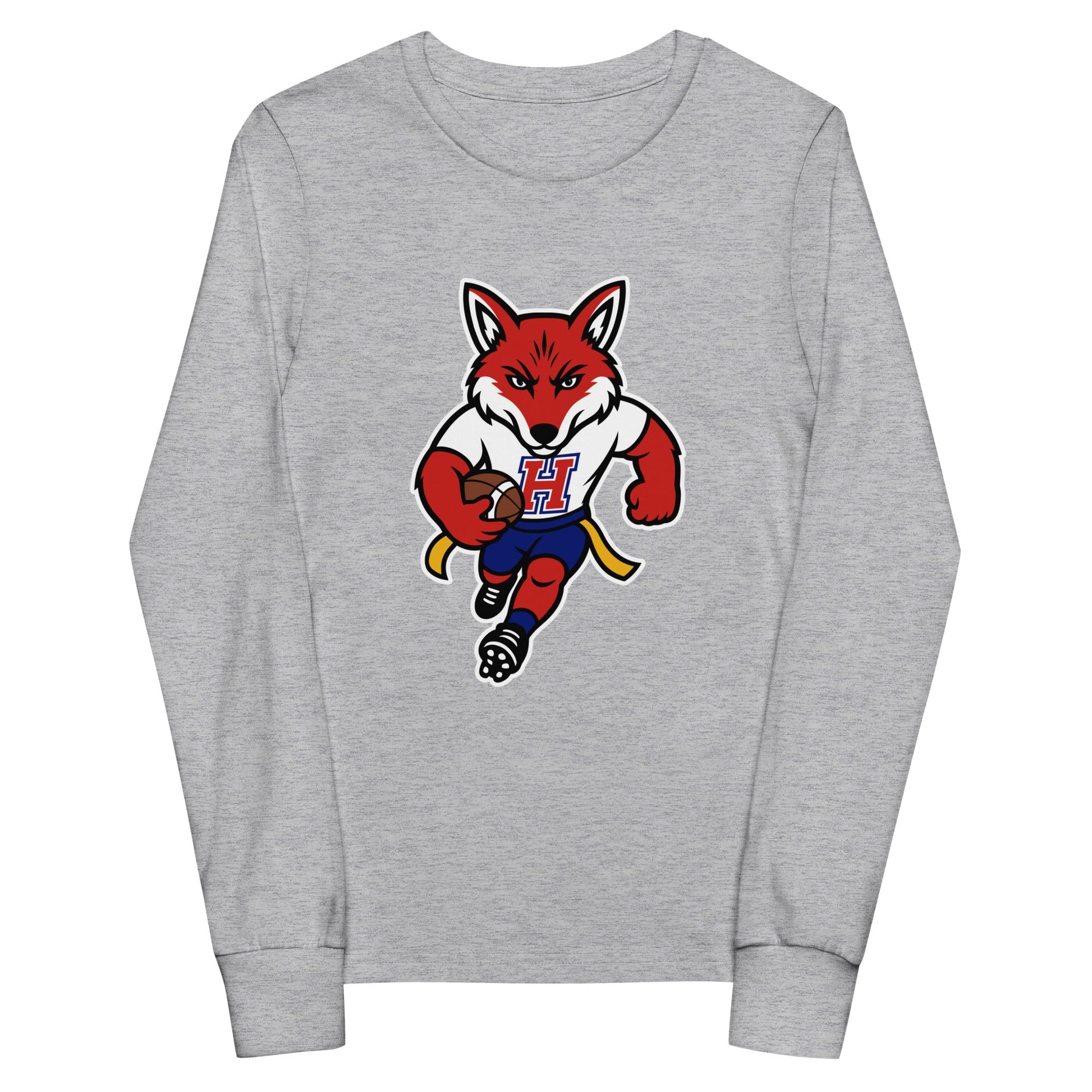 Performance | Youth Long Sleeve T-Shirt | Hornell Flag Football | Mascot Logo