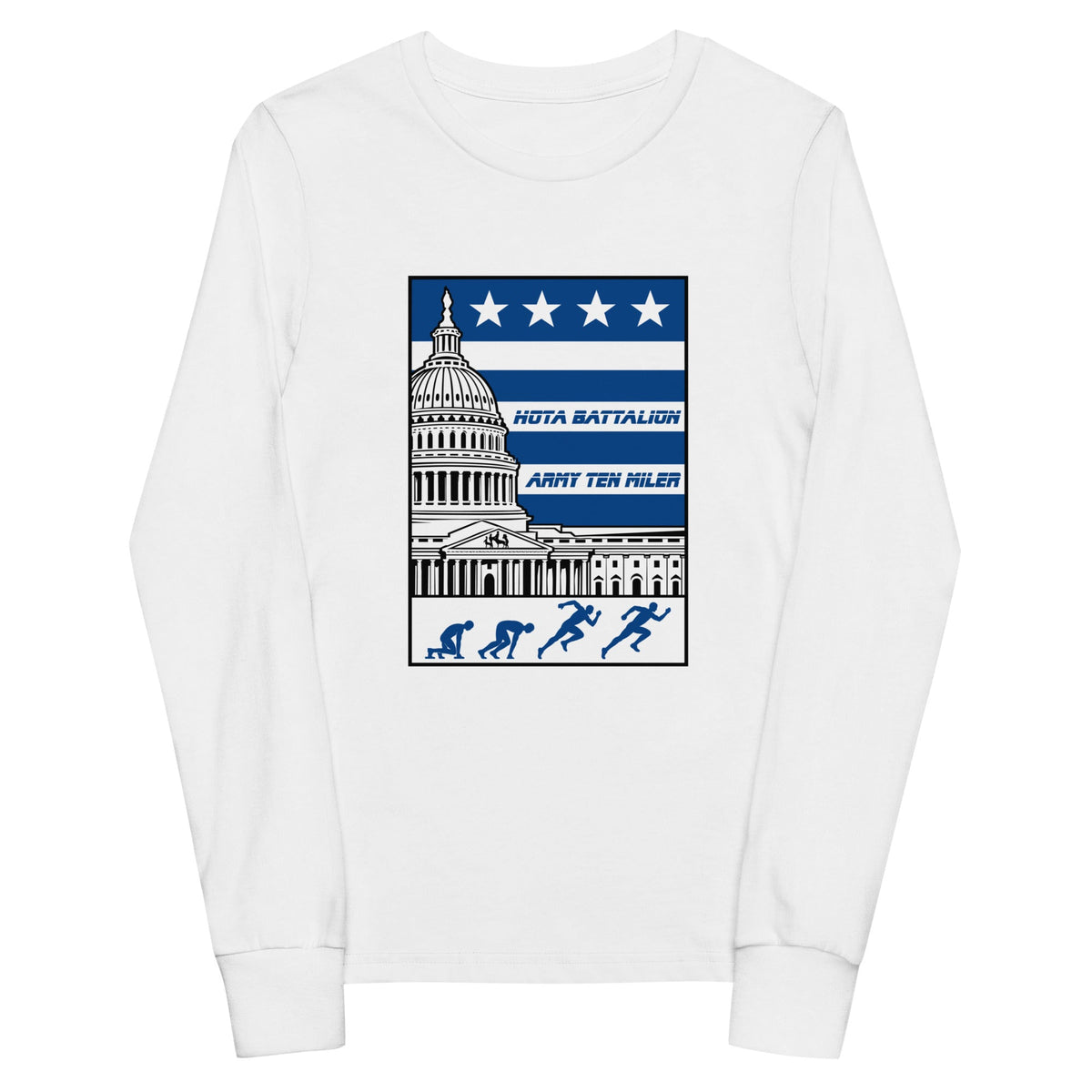 Performance | Youth Long Sleeve T-Shirt | Hoya battalion Ten Miler | Emblem Logo