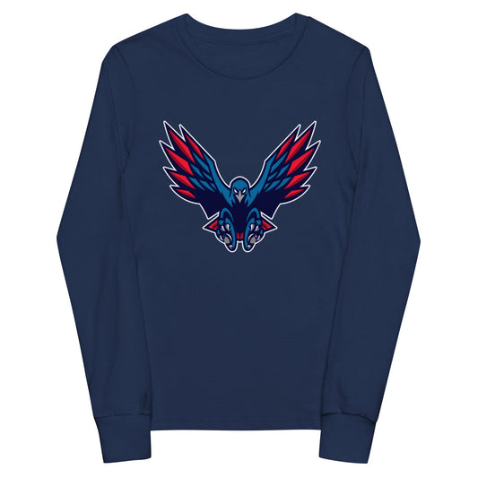 Performance | Youth Long Sleeve T-Shirt | HSE | Vortex Raptor Mascot Logo