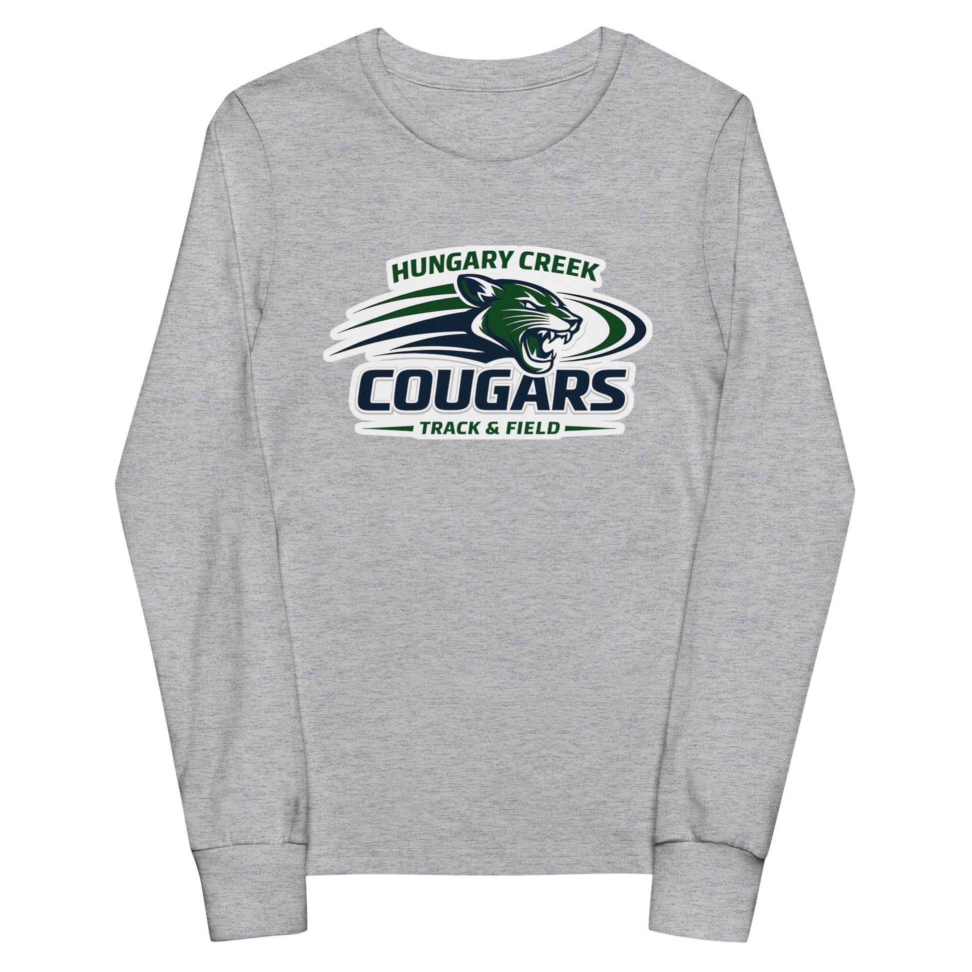 Performance | Youth Long Sleeve T-Shirt | Hungary Creek Cougar | Modern Icon Logo