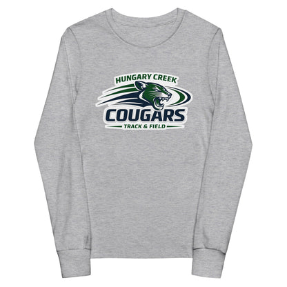 Performance | Youth Long Sleeve T-Shirt | Hungary Creek Cougar | Modern Icon Logo