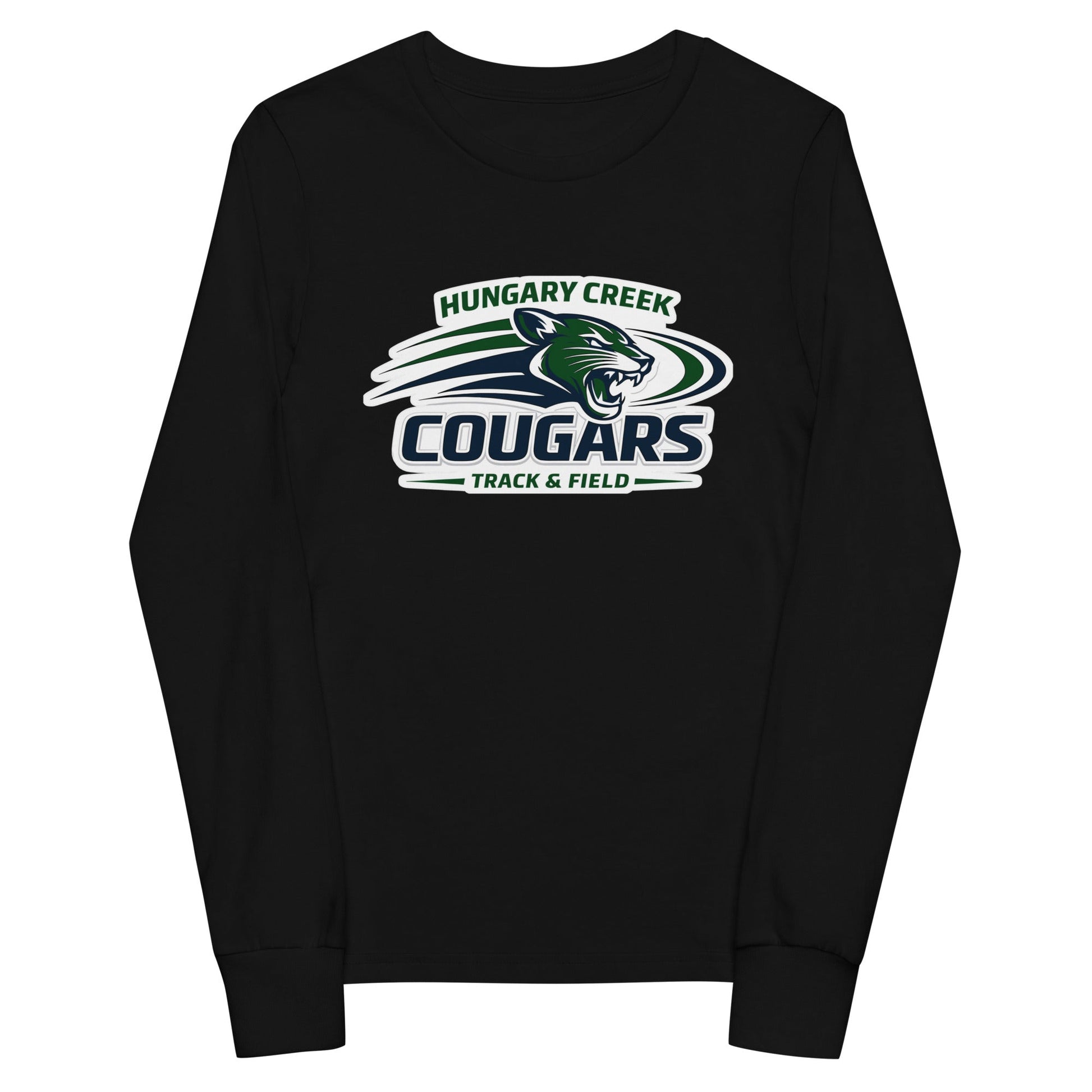 Performance | Youth Long Sleeve T-Shirt | Hungary Creek Cougar | Modern Icon Logo