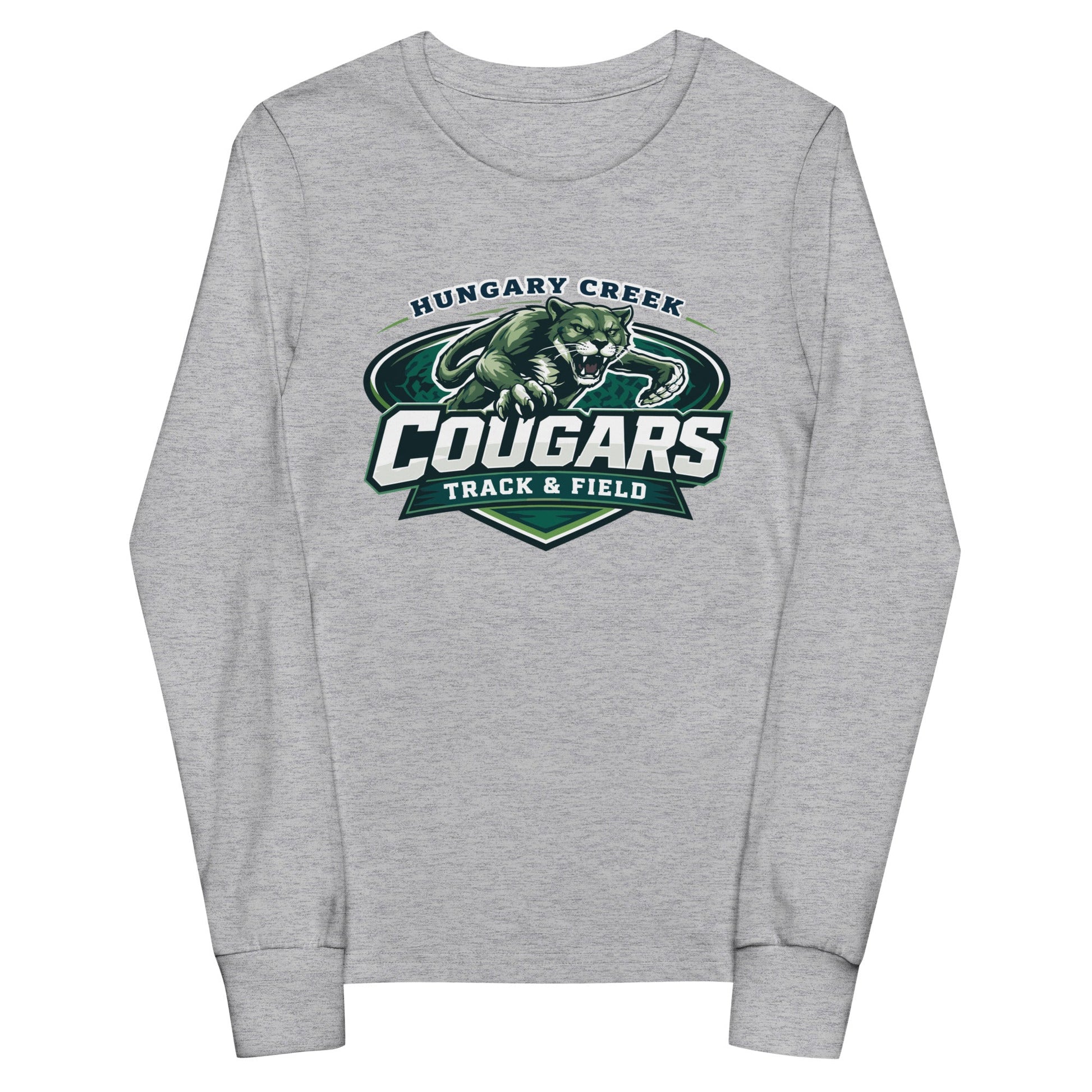 Performance | Youth Long Sleeve T-Shirt | Hungary Creek Cougar | Shield Logo