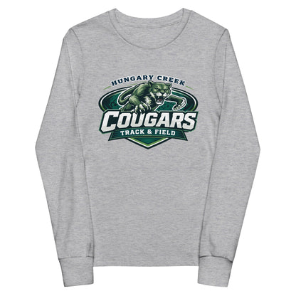 Performance | Youth Long Sleeve T-Shirt | Hungary Creek Cougar | Shield Logo