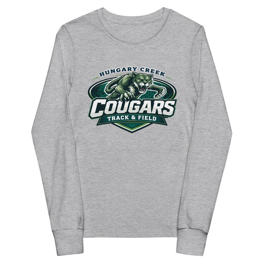 Performance | Youth Long Sleeve T-Shirt | Hungary Creek Cougar | Shield Logo