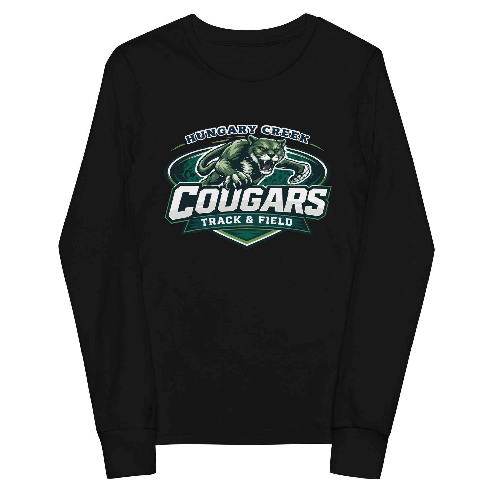 Performance | Youth Long Sleeve T-Shirt | Hungary Creek Cougar | Shield Logo