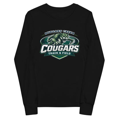 Performance | Youth Long Sleeve T-Shirt | Hungary Creek Cougar | Shield Logo