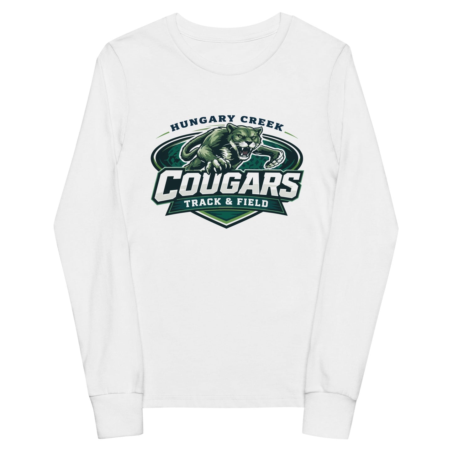 Performance | Youth Long Sleeve T-Shirt | Hungary Creek Cougar | Shield Logo