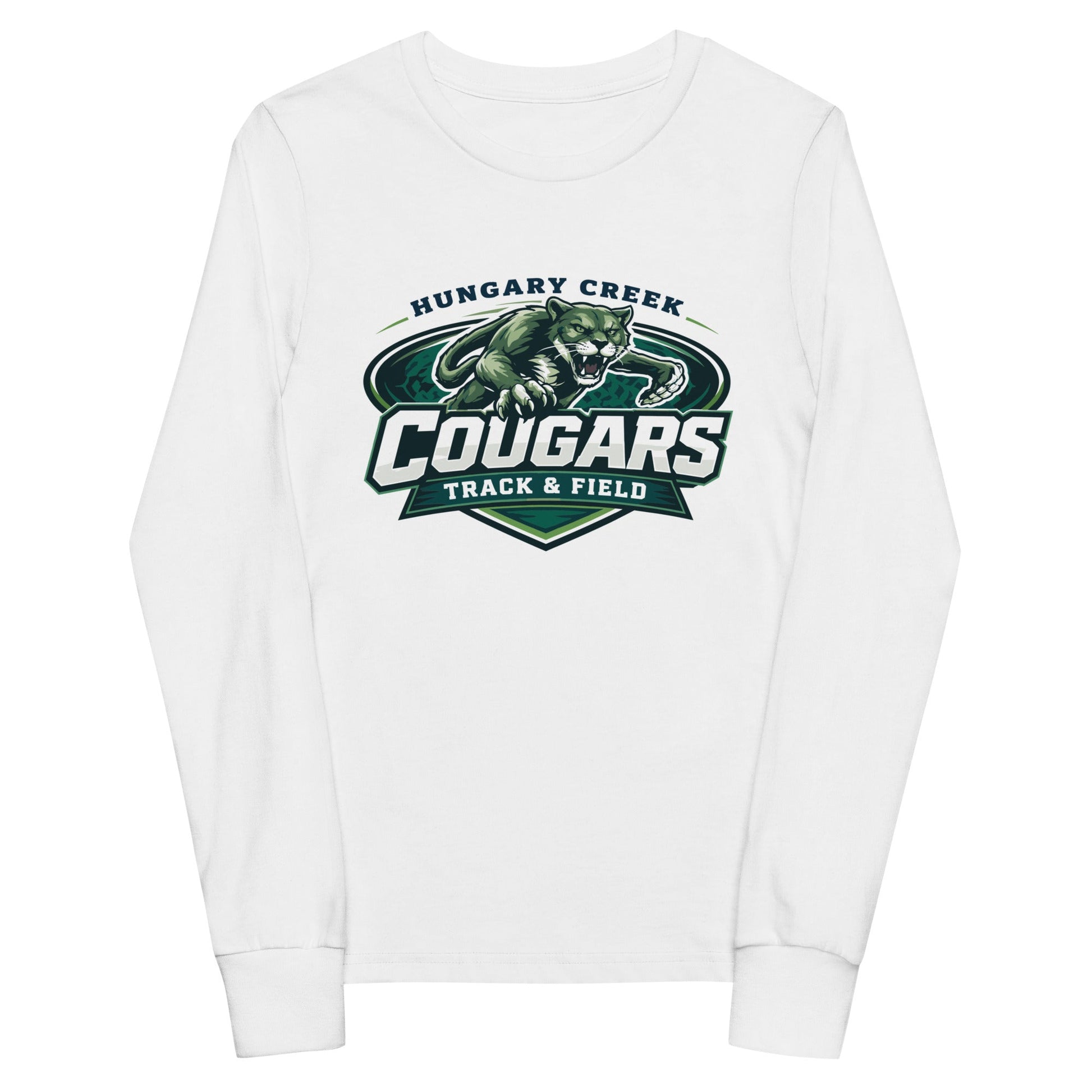 Performance | Youth Long Sleeve T-Shirt | Hungary Creek Cougar | Shield Logo