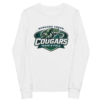 Performance | Youth Long Sleeve T-Shirt | Hungary Creek Cougar | Shield Logo