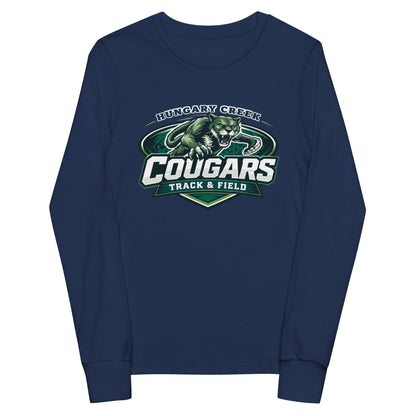 Performance | Youth Long Sleeve T-Shirt | Hungary Creek Cougar | Shield Logo
