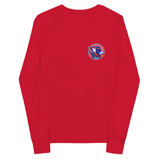 Performance | Youth Long Sleeve T-Shirt | Hunter | Track & Field Badge Logo