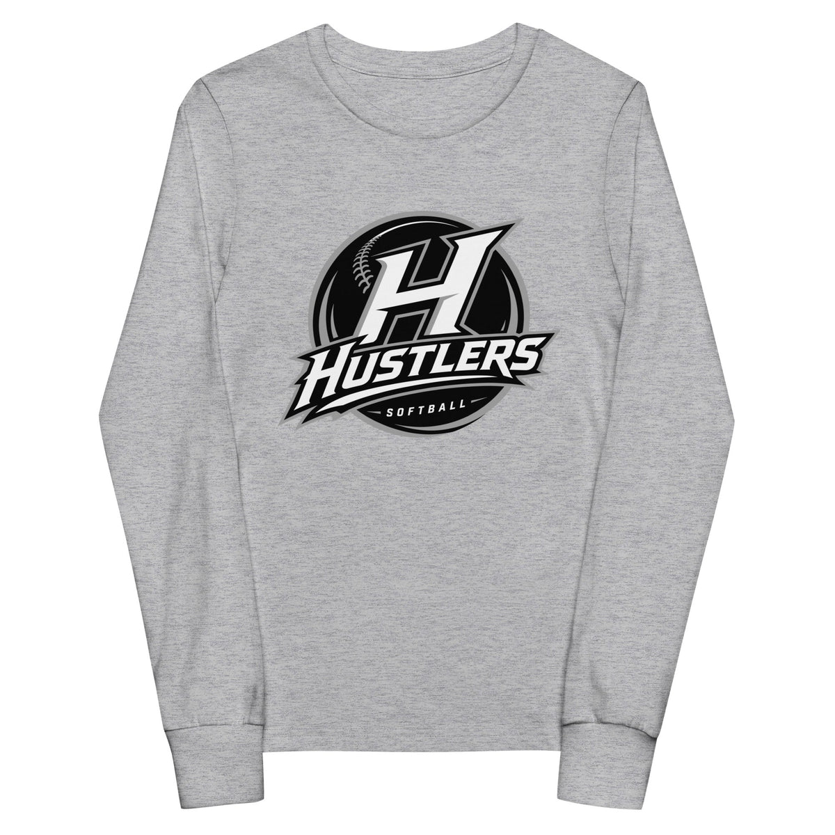 Performance | Youth Long Sleeve T-Shirt | Hustlers Softball | Crest Logo