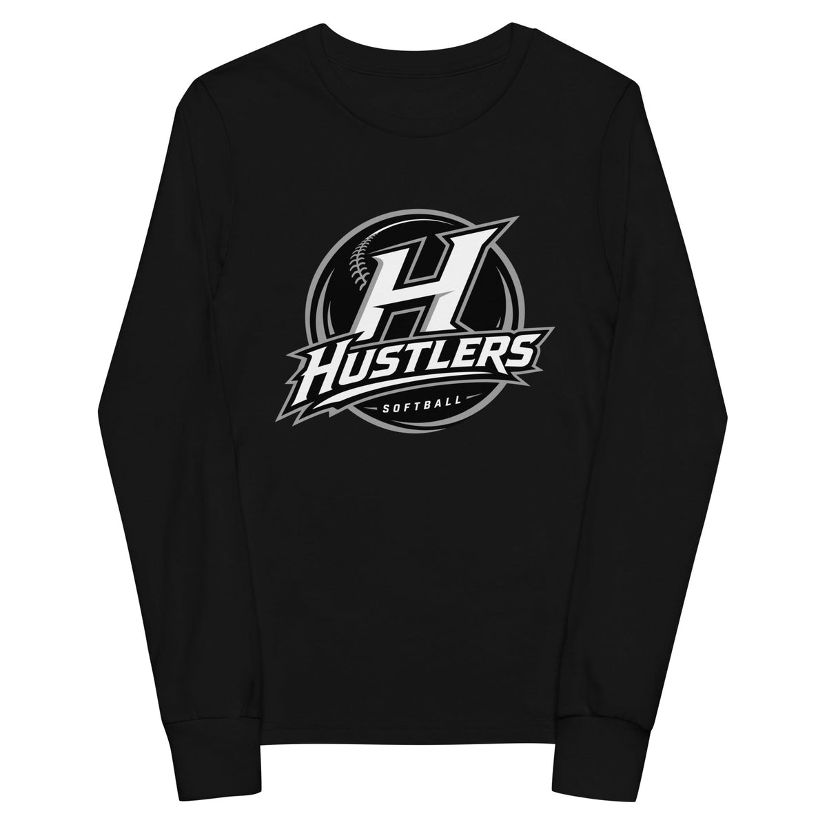 Performance | Youth Long Sleeve T-Shirt | Hustlers Softball | Crest Logo