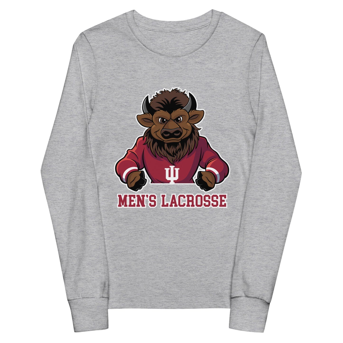 Performance | Youth Long Sleeve T-Shirt | Indiana University Lacrosse | Mascot Logo