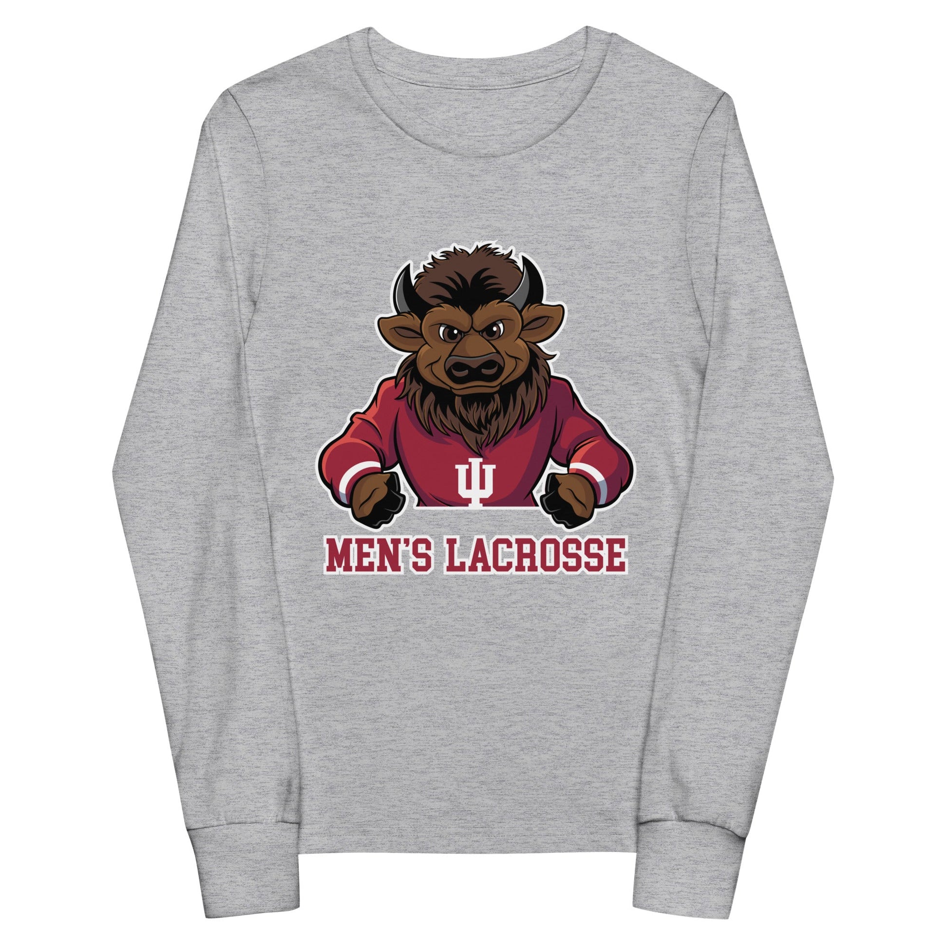 Performance | Youth Long Sleeve T-Shirt | Indiana University Lacrosse | Mascot Logo