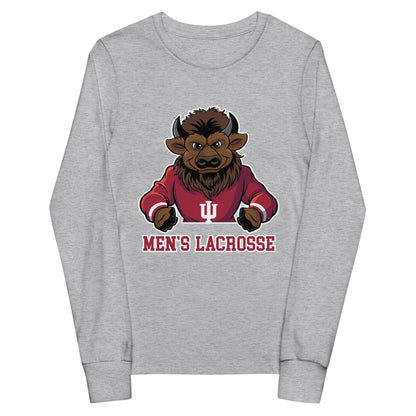 Performance | Youth Long Sleeve T-Shirt | Indiana University Lacrosse | Mascot Logo