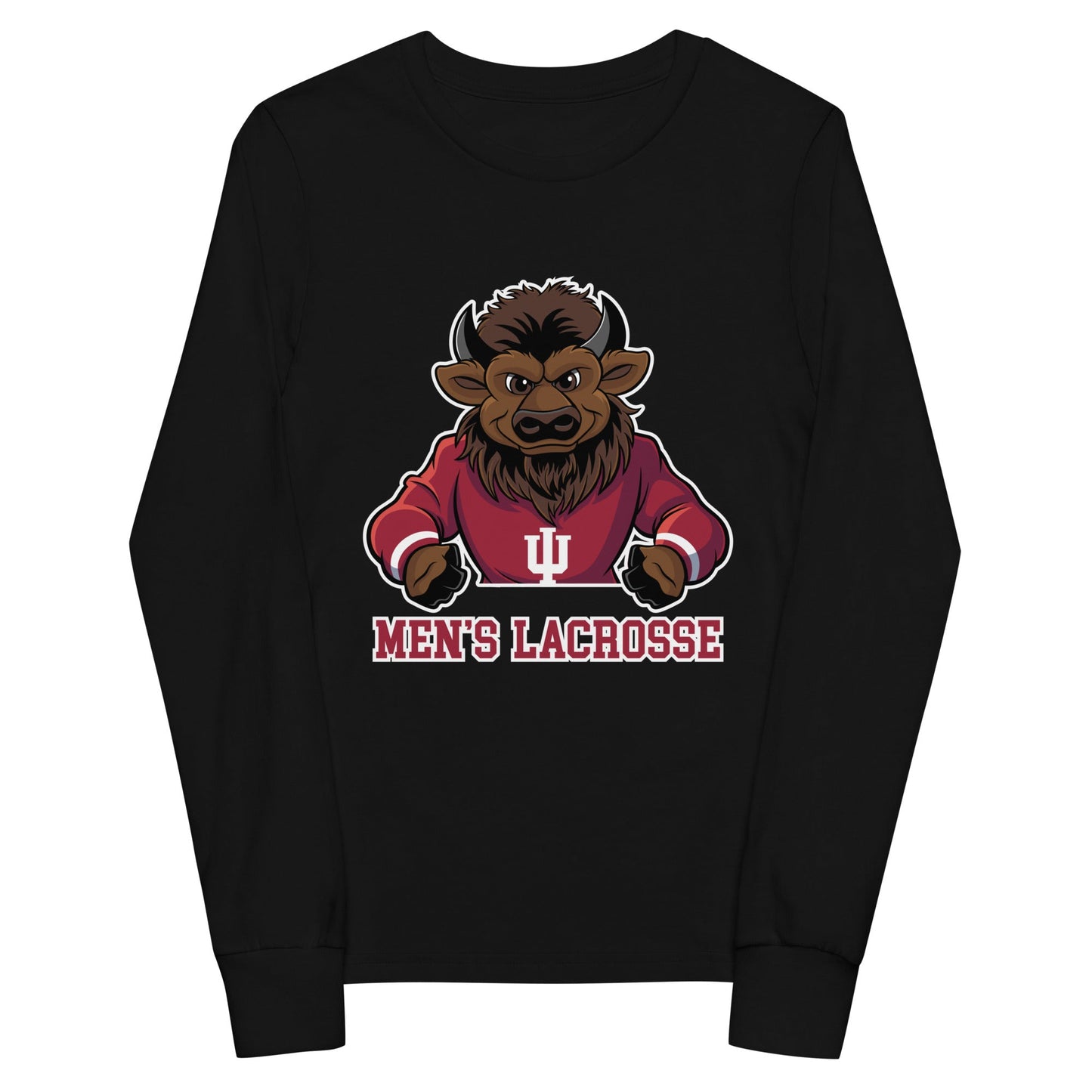 Performance | Youth Long Sleeve T-Shirt | Indiana University Lacrosse | Mascot Logo