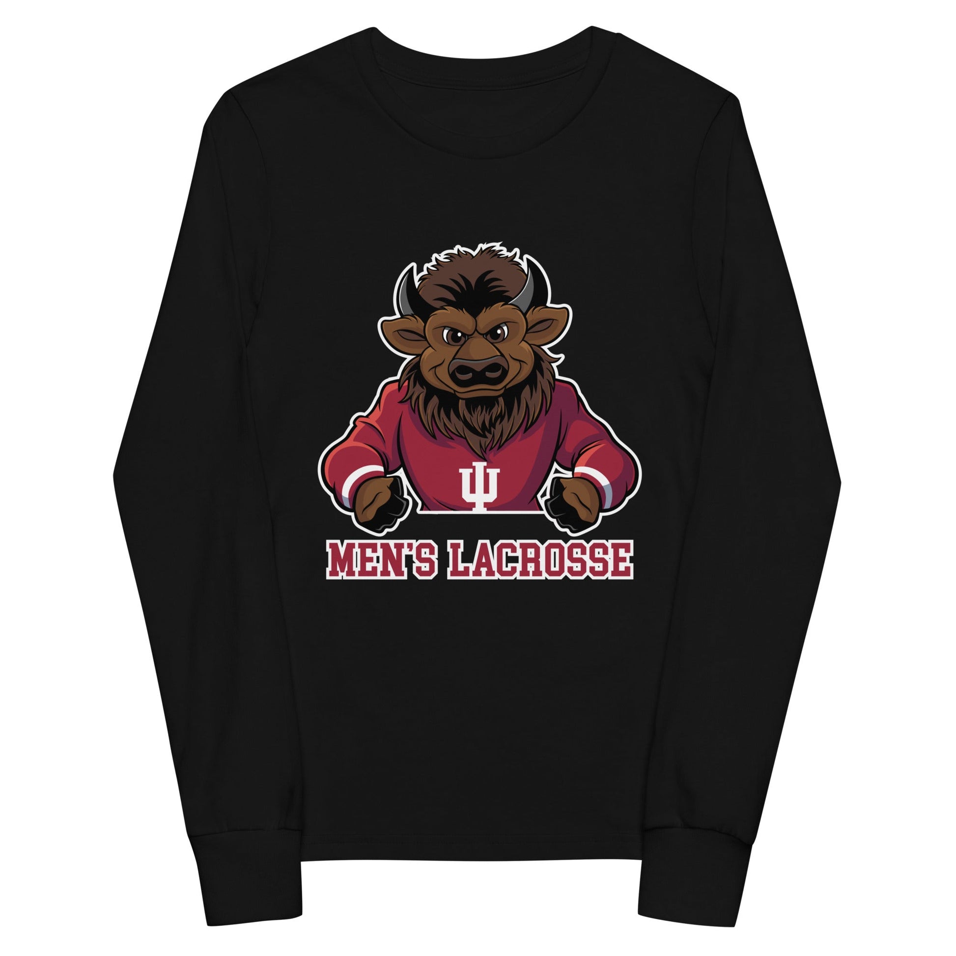 Performance | Youth Long Sleeve T-Shirt | Indiana University Lacrosse | Mascot Logo