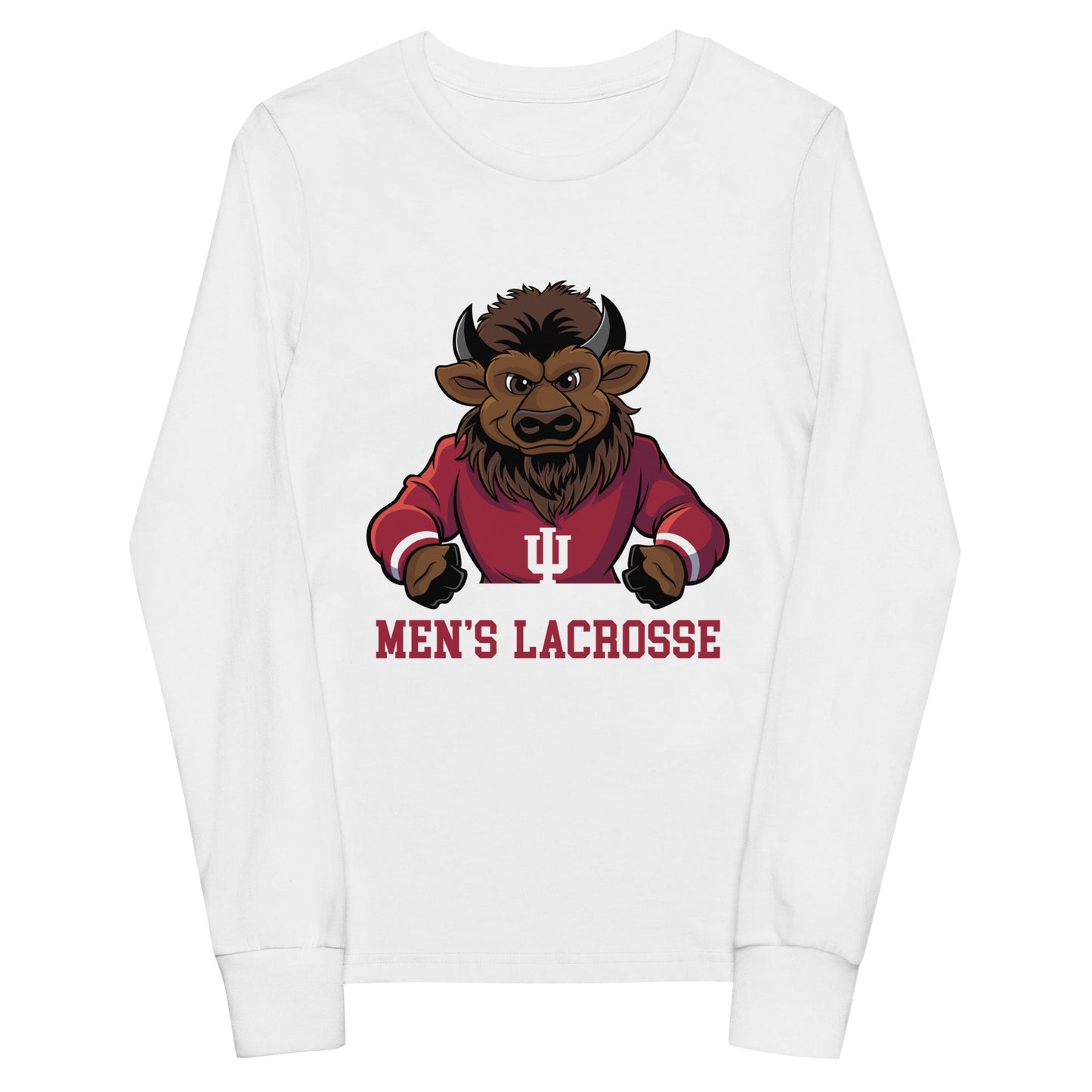 Performance | Youth Long Sleeve T-Shirt | Indiana University Lacrosse | Mascot Logo
