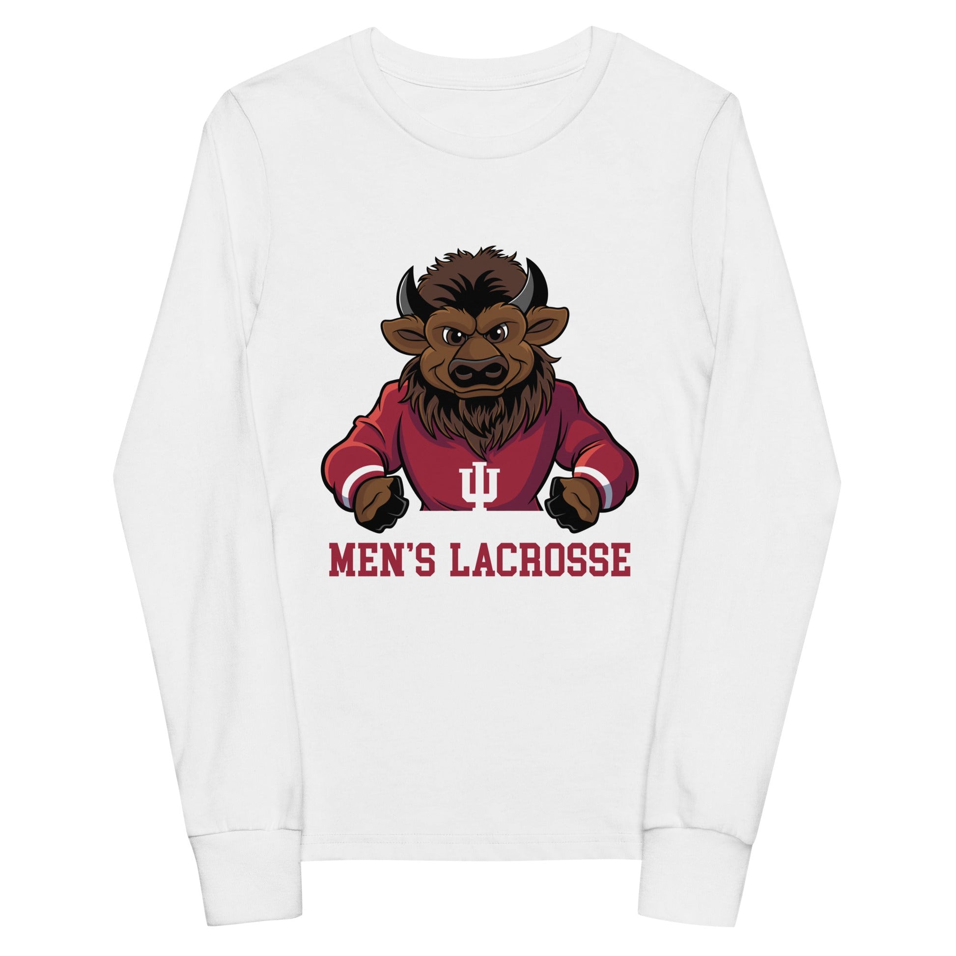 Performance | Youth Long Sleeve T-Shirt | Indiana University Lacrosse | Mascot Logo