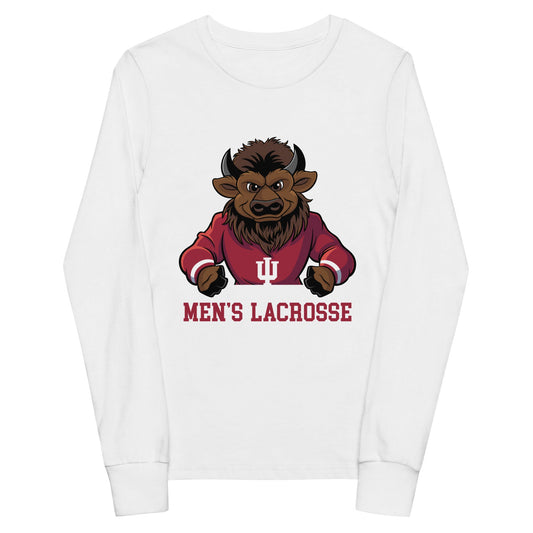 Performance | Youth Long Sleeve T-Shirt | Indiana University Lacrosse | Mascot Logo
