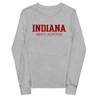 Performance | Youth Long Sleeve T-Shirt | Indiana University Lacrosse | Script Logo