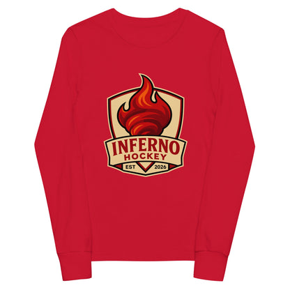 Performance | Youth Long Sleeve T-Shirt | Inferno Hockey | Crest Logo