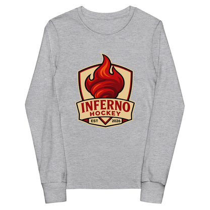Performance | Youth Long Sleeve T-Shirt | Inferno Hockey | Crest Logo