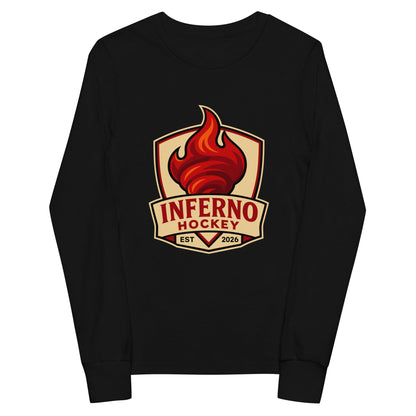 Performance | Youth Long Sleeve T-Shirt | Inferno Hockey | Crest Logo