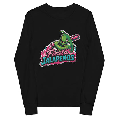 Performance | Youth Long Sleeve T-Shirt | Jalapenos Baseball | Fiesta Logo