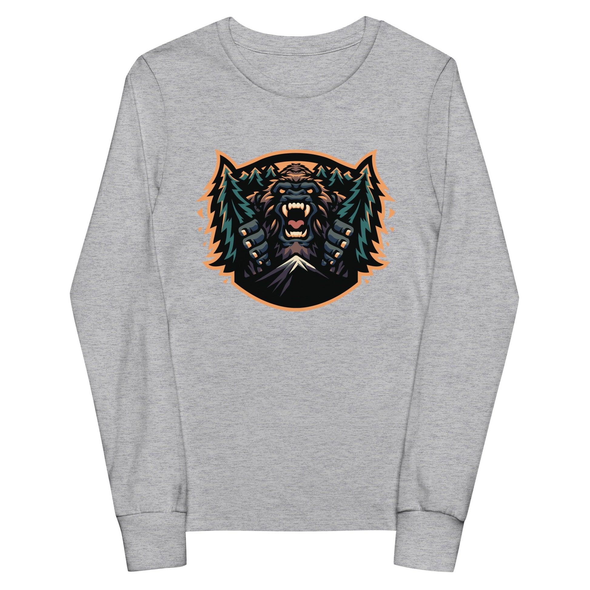 Performance | Youth Long Sleeve T-Shirt | JBLM Bigfoot Hockey Team | Mascot Logo
