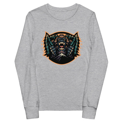 Performance | Youth Long Sleeve T-Shirt | JBLM Bigfoot Hockey Team | Mascot Logo