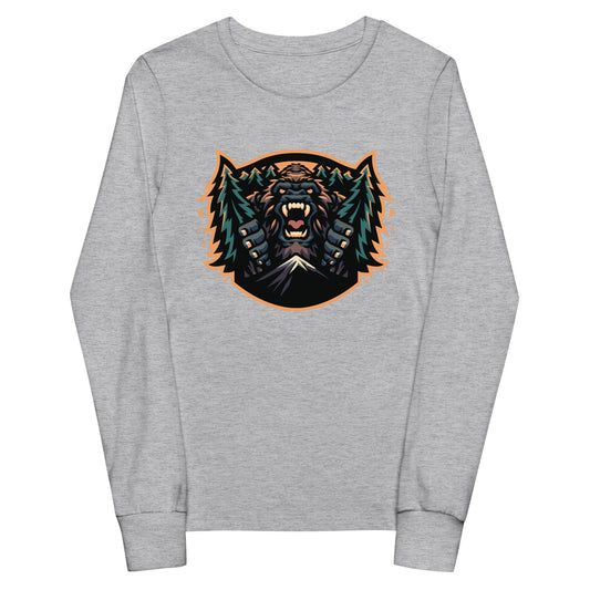 Performance | Youth Long Sleeve T-Shirt | JBLM Bigfoot Hockey Team | Mascot Logo