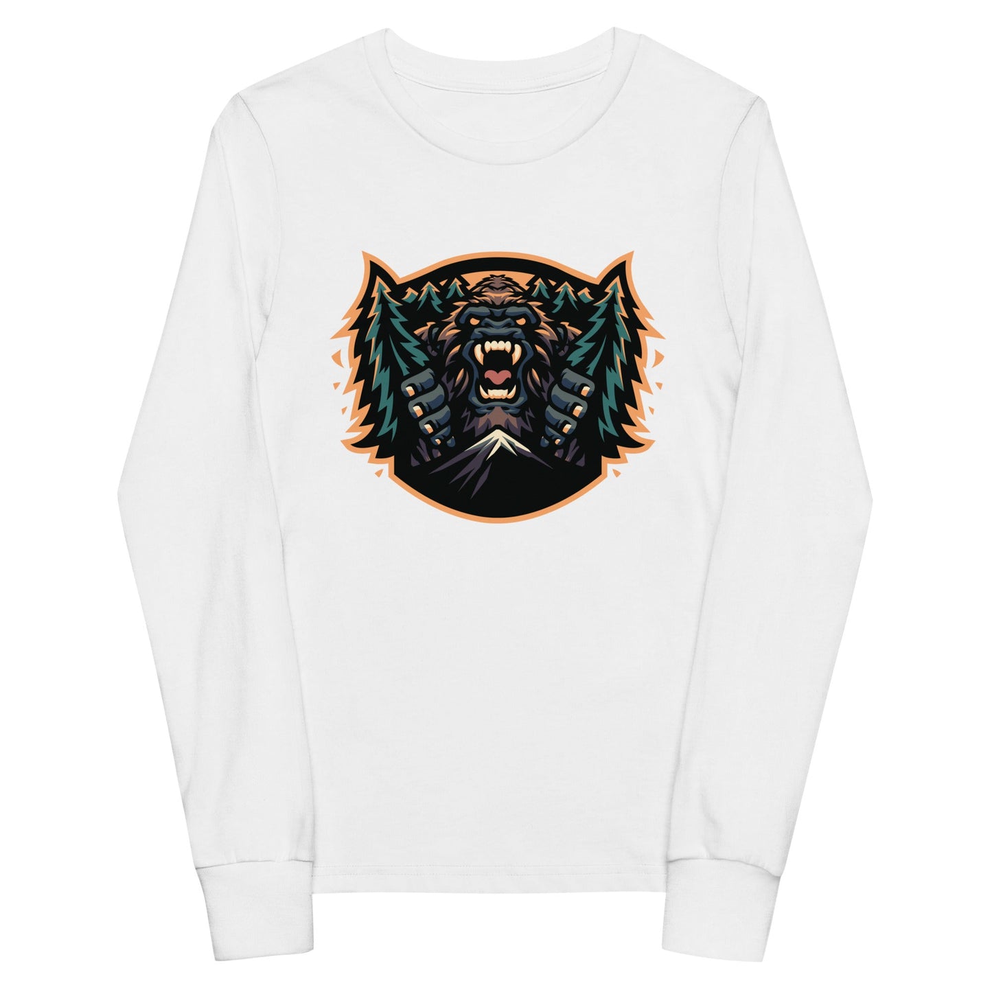 Performance | Youth Long Sleeve T-Shirt | JBLM Bigfoot Hockey Team | Mascot Logo