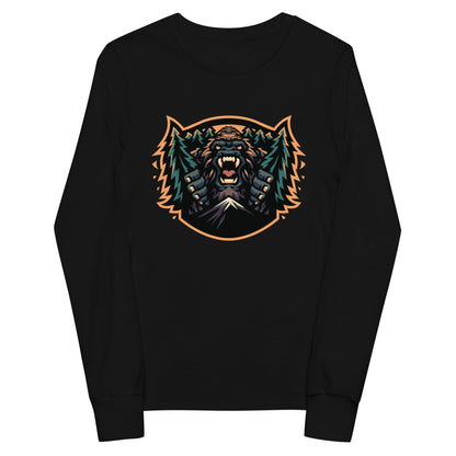 Performance | Youth Long Sleeve T-Shirt | JBLM Bigfoot Hockey Team | Mascot Logo