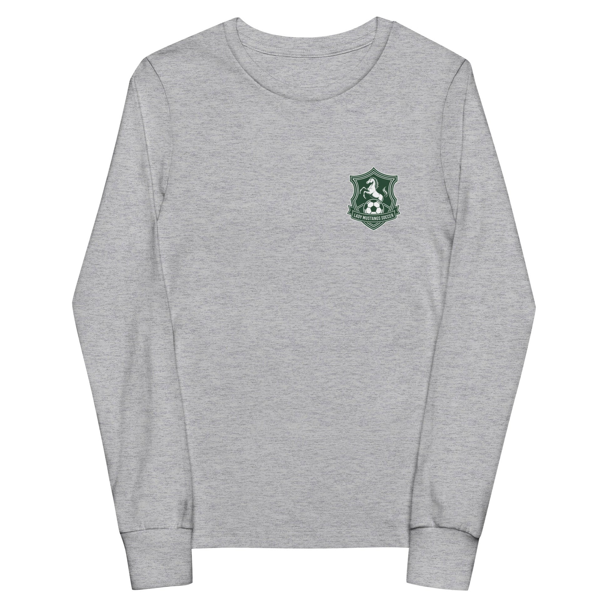 Performance | Youth Long Sleeve T-Shirt | JFK Memorial Lady Mustang Soccer | Pocket Logo