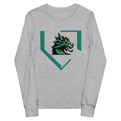 Performance | Youth Long Sleeve T-Shirt | John Cooper Baseball | Dragon Home Logo