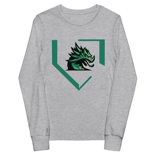 Performance | Youth Long Sleeve T-Shirt | John Cooper Baseball | Dragon Home Logo