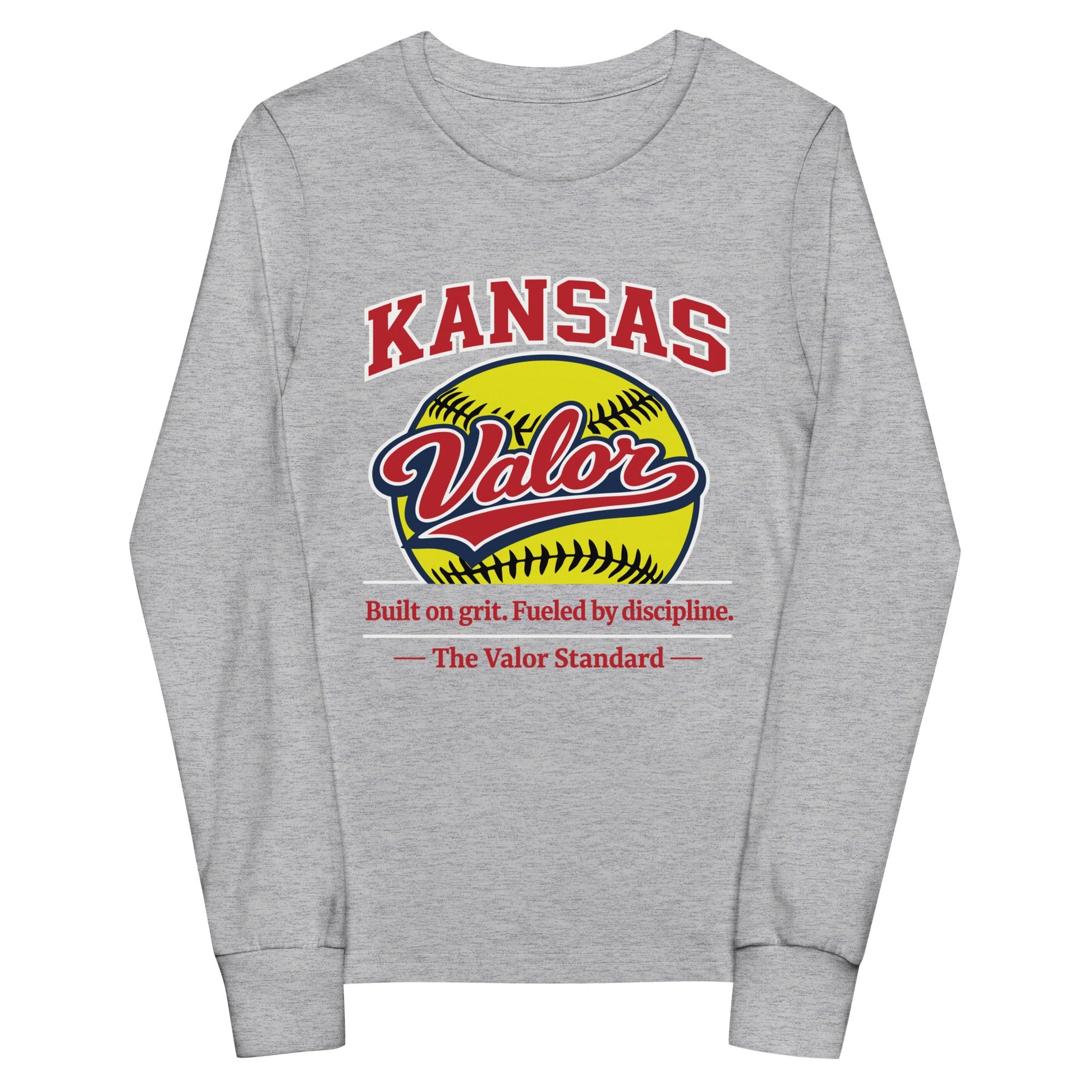 Performance | Youth Long Sleeve T-Shirt | Kansas Valor Fan Gear | The Standard Logo