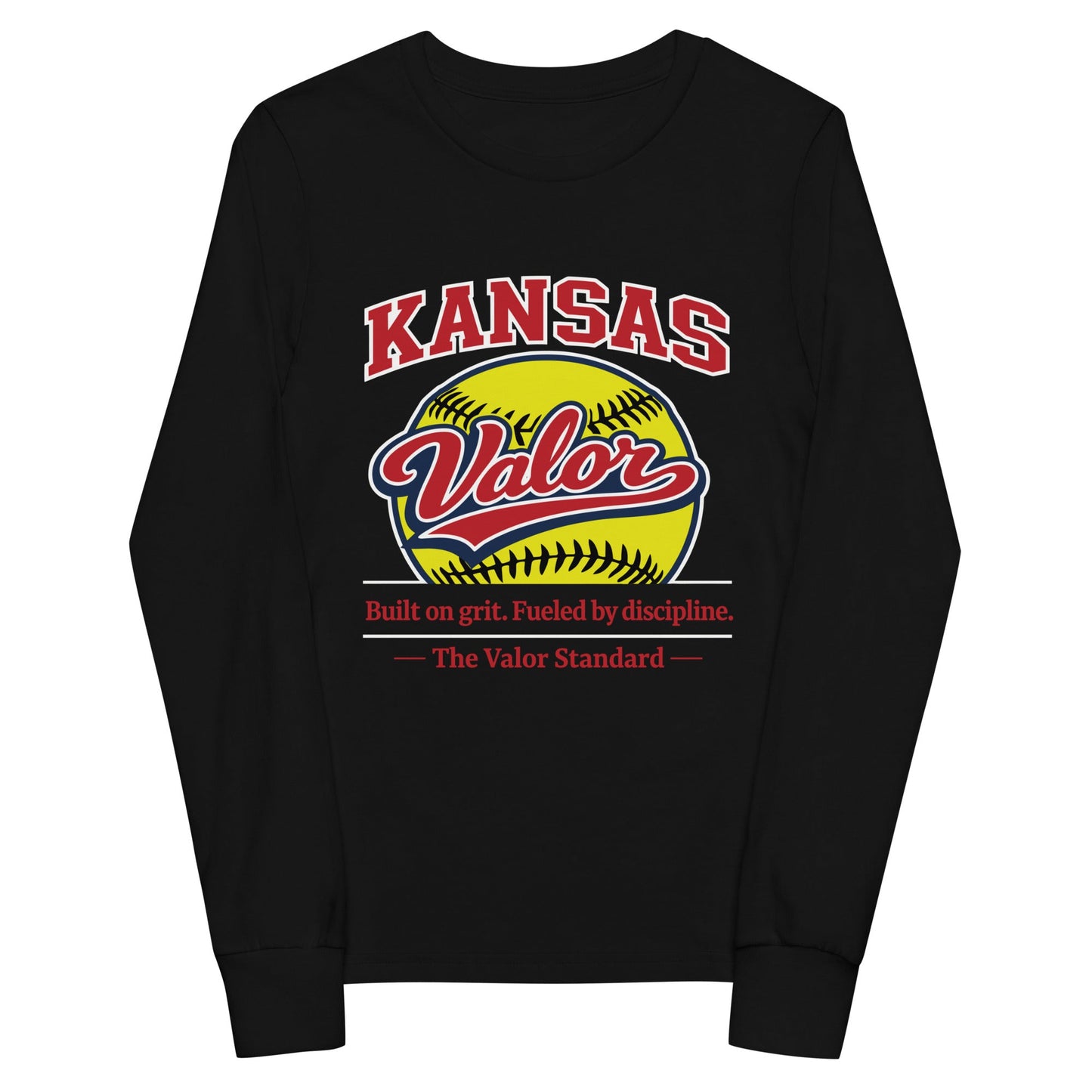 Performance | Youth Long Sleeve T-Shirt | Kansas Valor Fan Gear | The Standard Logo