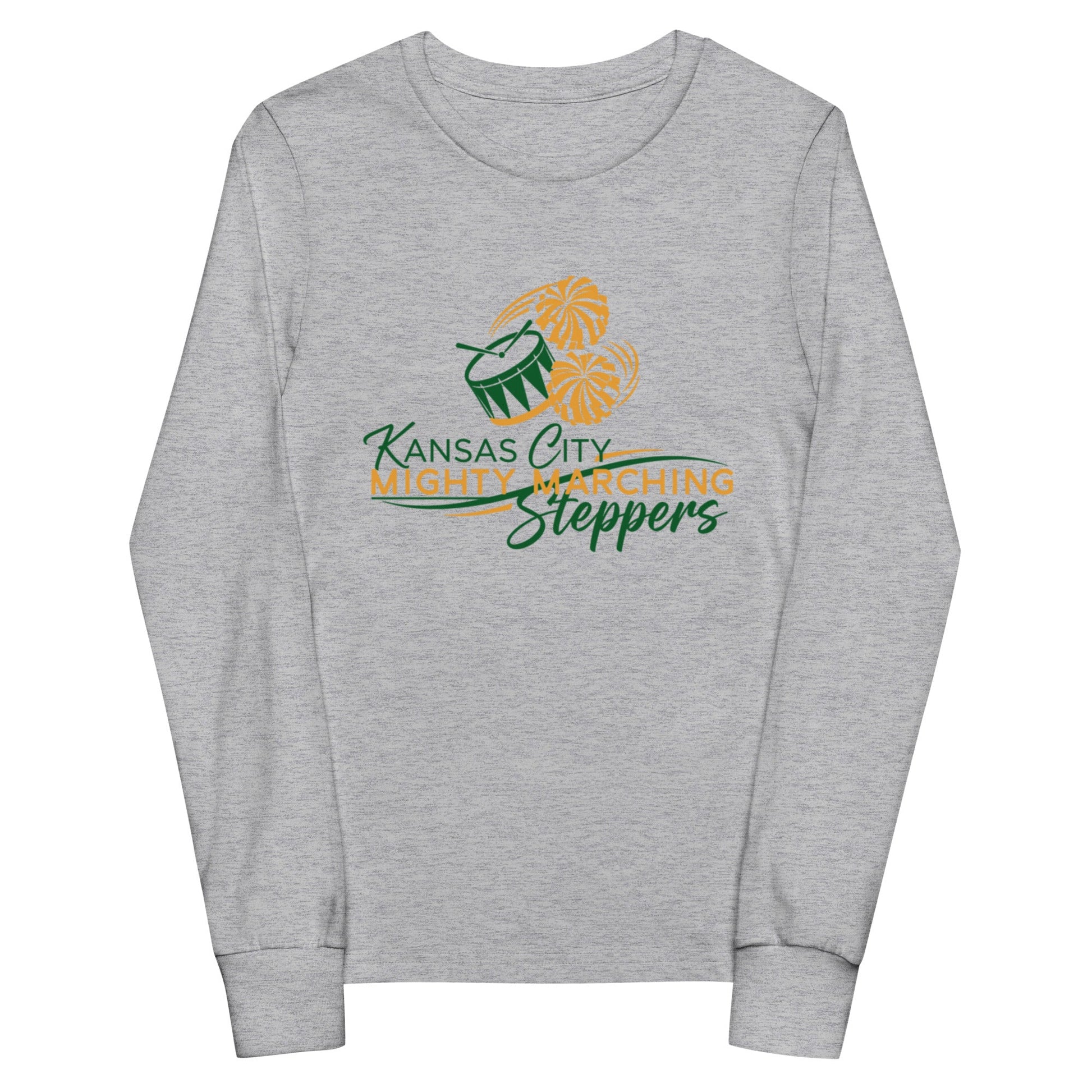 Performance | Youth Long Sleeve T-Shirt | KC Mighty Marching Steppers | Script Logo