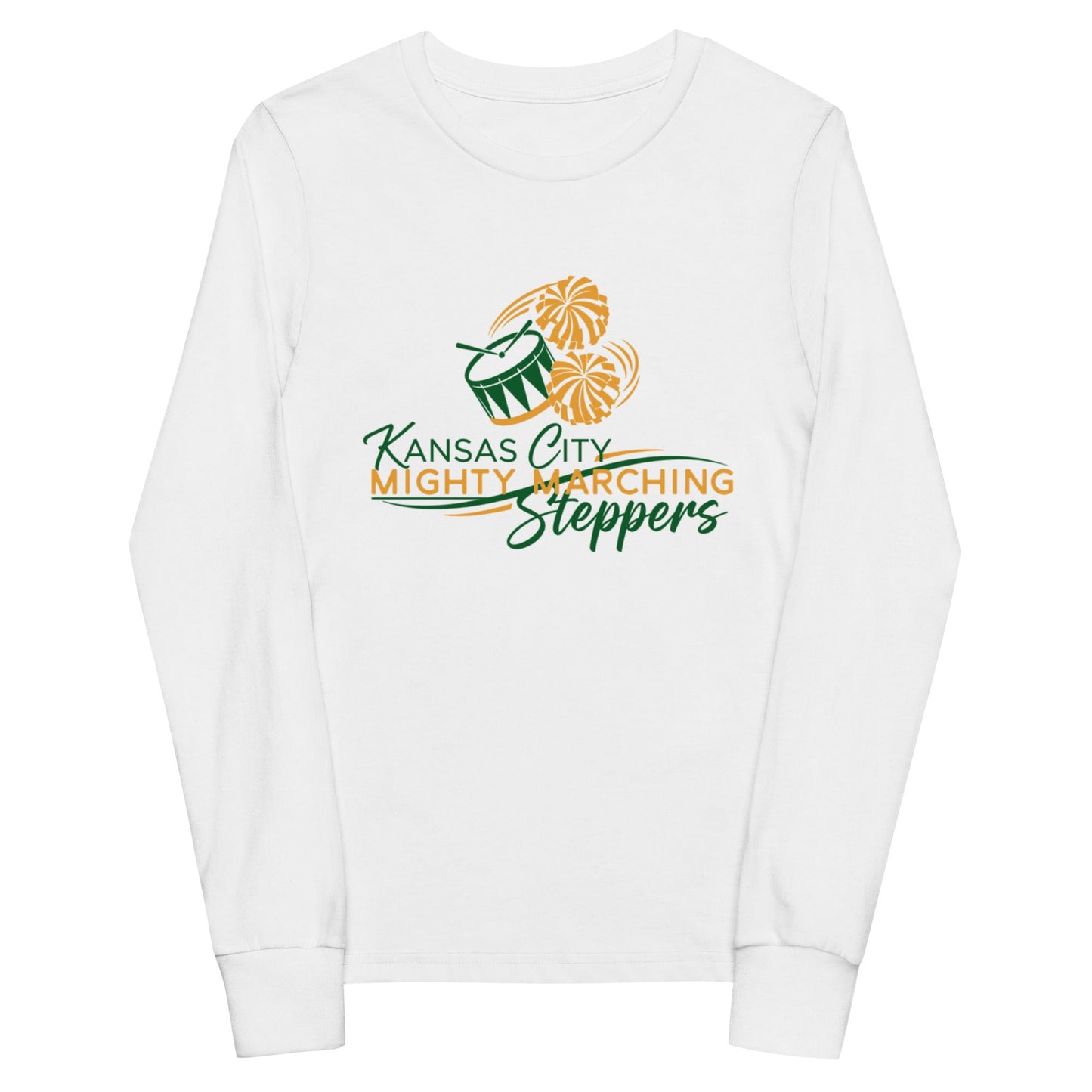 Performance | Youth Long Sleeve T-Shirt | KC Mighty Marching Steppers | Script Logo