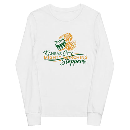 Performance | Youth Long Sleeve T-Shirt | KC Mighty Marching Steppers | Script Logo