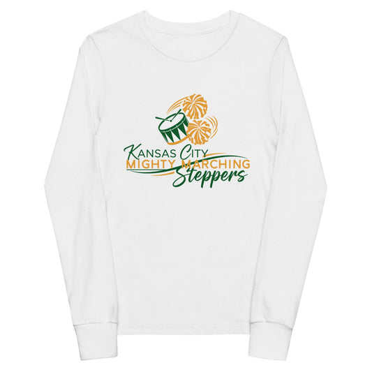 Performance | Youth Long Sleeve T-Shirt | KC Mighty Marching Steppers | Script Logo