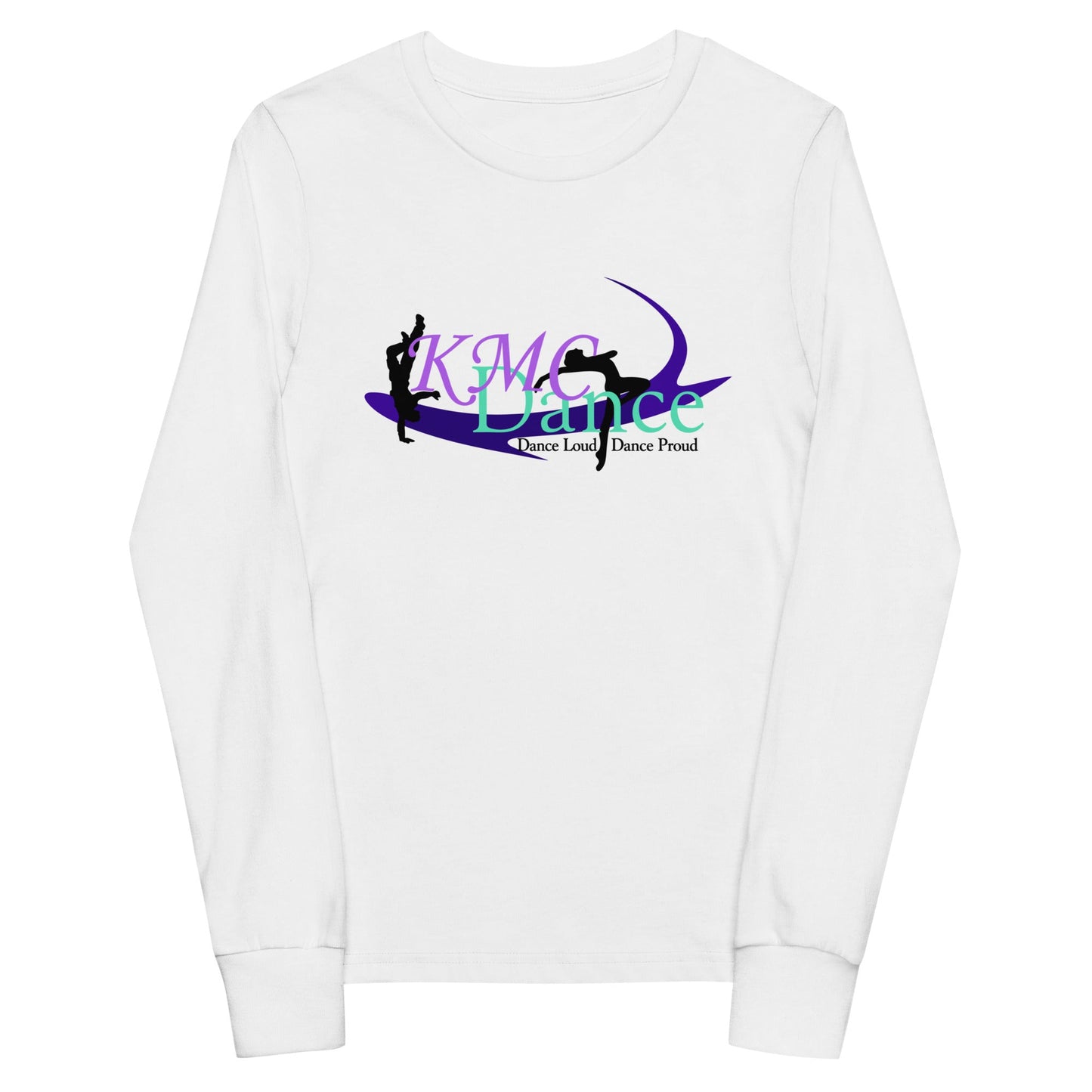 Performance | Youth Long Sleeve T-Shirt | KMC Dance & Gymnastics | Emblem Logo