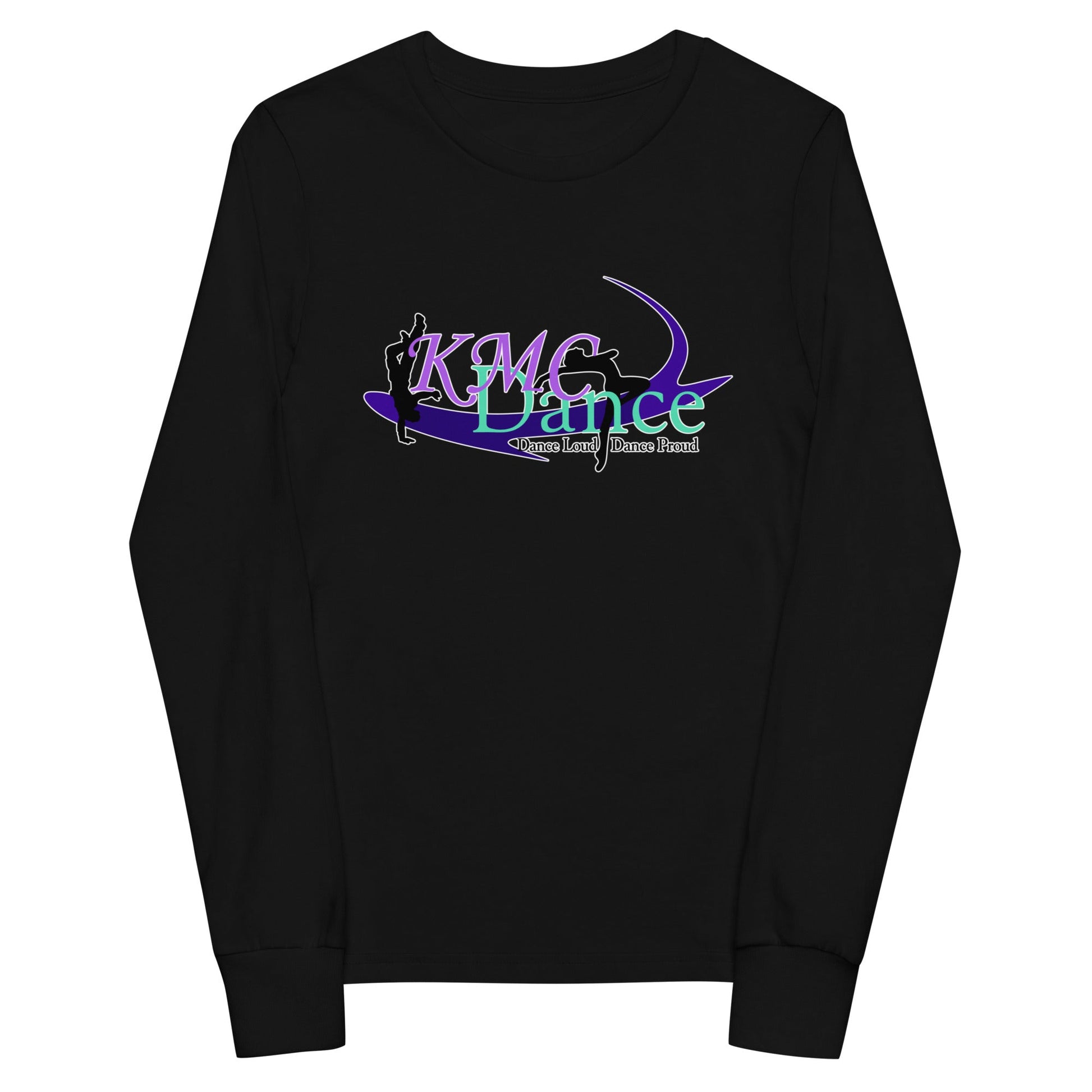 Performance | Youth Long Sleeve T-Shirt | KMC Dance & Gymnastics | Emblem Logo