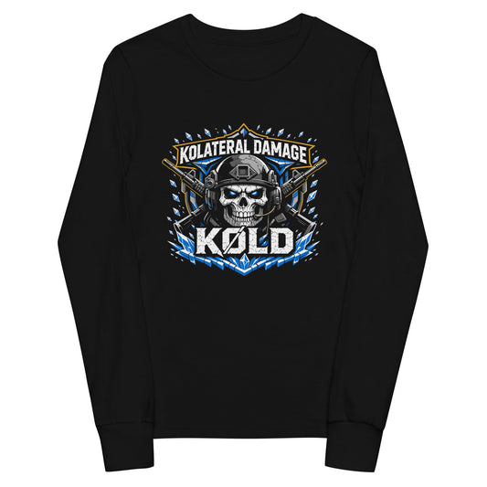 Performance | Youth Long Sleeve T-Shirt | Kolateral Damage E-Sports | Emblem Logo