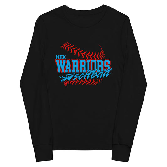 Performance | Youth Long Sleeve T-Shirt | KTX Warriors | Softball Logo